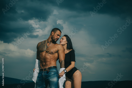 Beautiful passionate couple. Sensual couple kiss. I Love You. Couple In Love. Romantic and love. © Volodymyr
