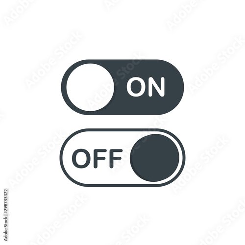 	 Flat icon On and Off Toggle switch button vector format