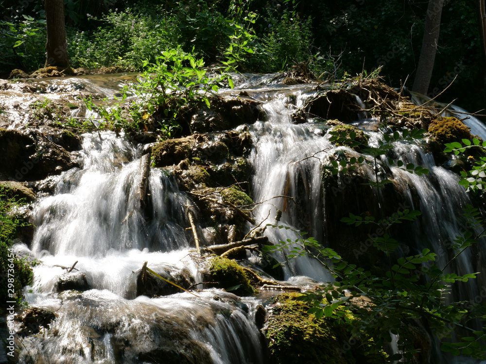 Waterfalls at Krka National Park in Croatia, long exposition