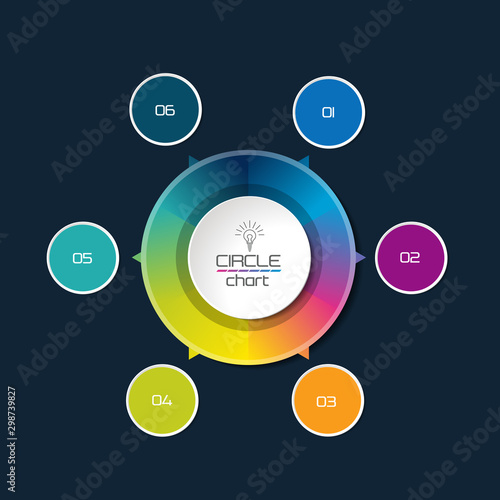 Circle infographic chart, diagram, scheme.