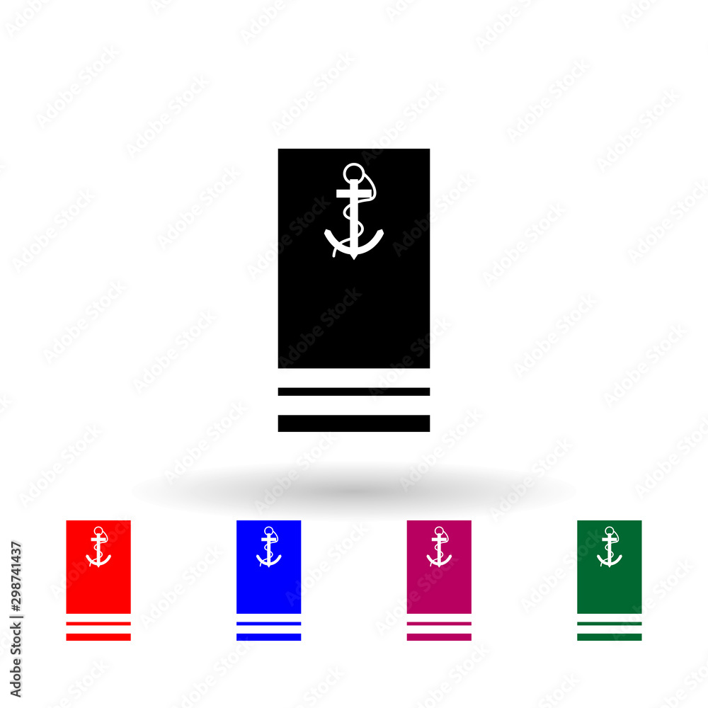 French ev military ranks and insignia multi color icon. Simple glyph, flat vector of Ranks in the French icons for ui and ux, website or mobile application French ev military ranks and insignia multi color icon. Simple glyph, flat vector of Ranks in the French icons for ui and ux, website or mobile application