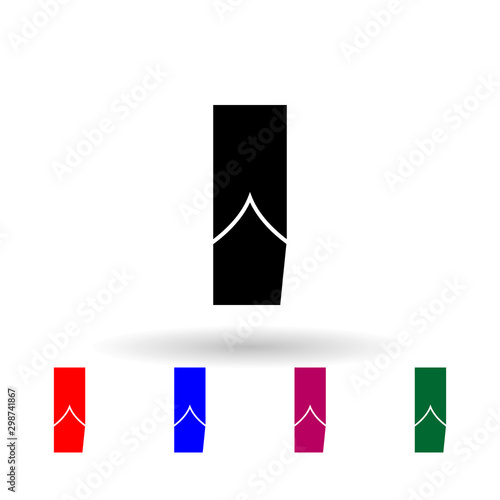 French sergeant military ranks and insignia multi color icon. Simple glyph, flat vector of Ranks in the French icons for ui and ux, website or mobile application