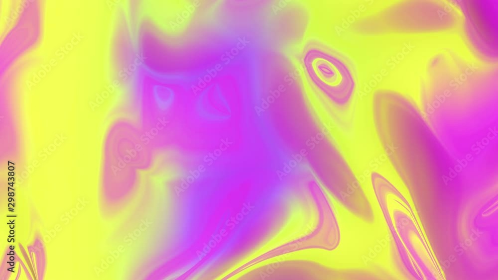 Beautiful abstract liquid color wavy background. Reflected and refracted pink, white, yellow, colorful moving background. Computer graphics for your projects. Ready for loop Beautiful abstract liquid color wavy background. Reflected and refracted pink, white, yellow, colorful moving background. Computer graphics for your projects. Ready for loop