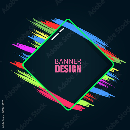 banner black background