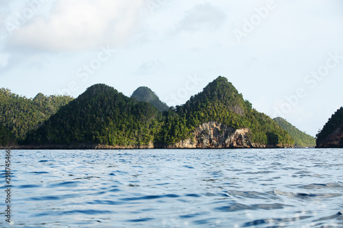 On the way to remote Wajag island, Raja Ampat, Indonesia photo