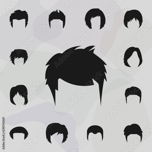 Hair, woman, haircut quiff icon. Haircut icons universal set for web and mobile