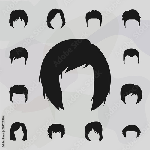 Hair, woman, haircut bob icon. Haircut icons universal set for web and mobile