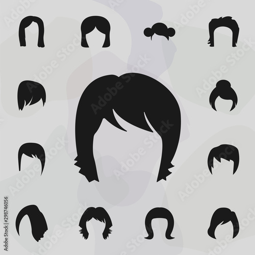 Hair, woman, haircut shag icon. Haircut icons universal set for web and mobile