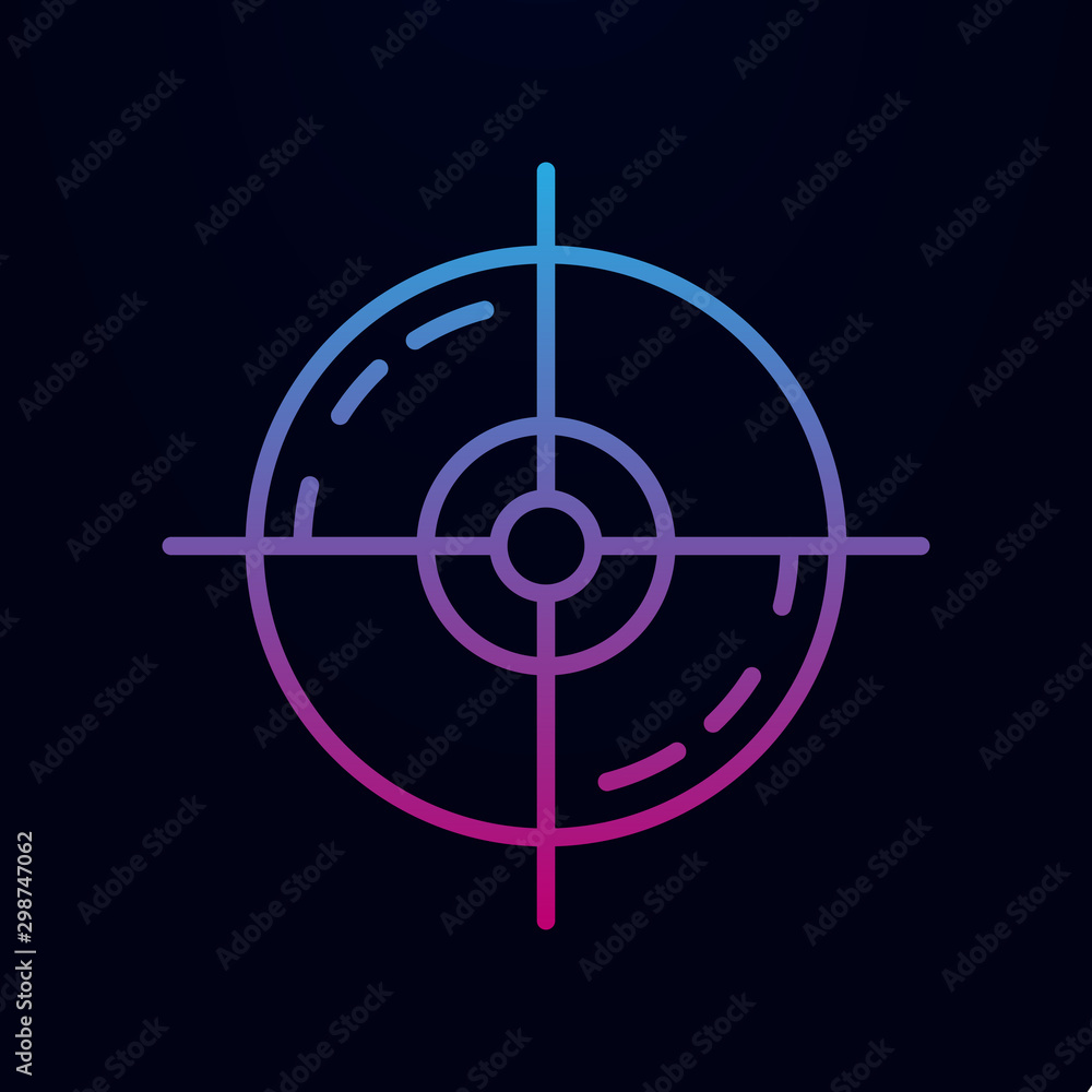 Market target nolan icon. Simple thin line, outline vector of web, mix icons for ui and ux, website or mobile application Market target nolan icon. Simple thin line, outline vector of web, mix icons for ui and ux, website or mobile application