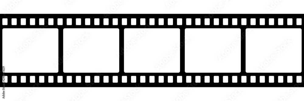 Film strip isolated vector icon. Retro picture with film strip