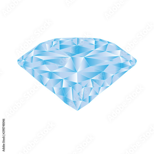 diamond realistic vector illustration isolated