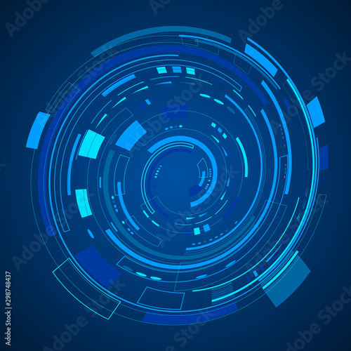 Digital futuristic technology background vector illustration. Global isometric ecosystem. Abstract cyberspace network innovation design. For iot, smarthome connection, web internet of things template