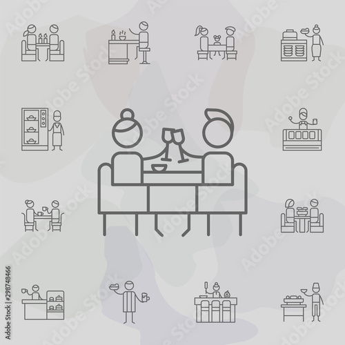 Dining, drink, restaurant icon. Restaurant icons universal set for web and mobile