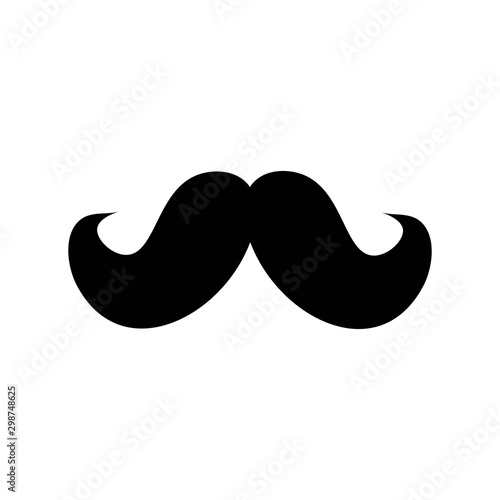mustache logo vector