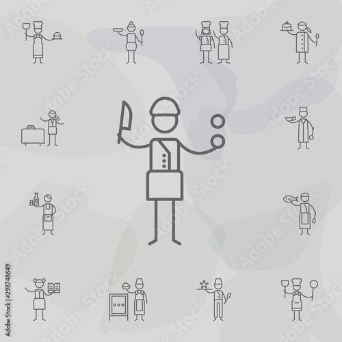 Chef, knife, restaurant icon. Restaurant icons universal set for web and mobile