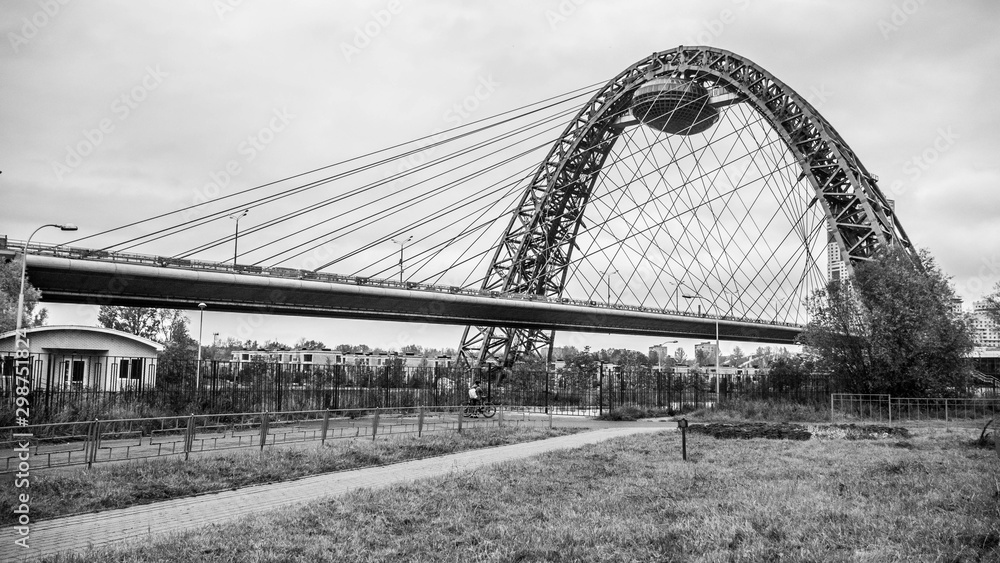 Obraz premium cable-stayed bridge in the West of Moscow