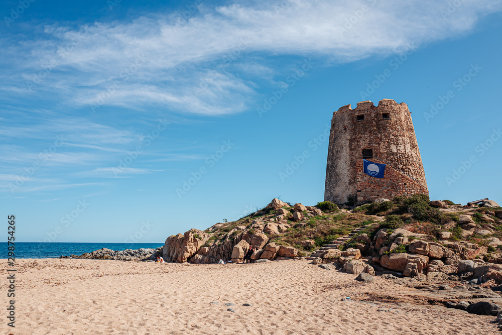 The wonderful beach of Torre di Bari in Ogliastra, Sardinia