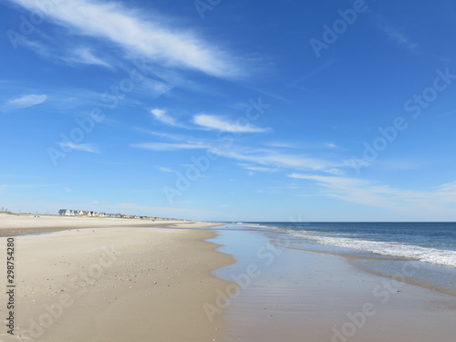 A Beautiful Sunny Day at Cupsogue Beach in Westhampton  Long Island  New York