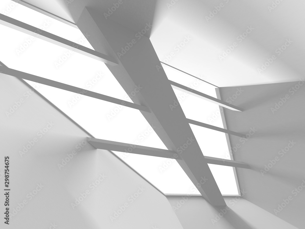 Obraz premium Futuristic White Architecture Design Background