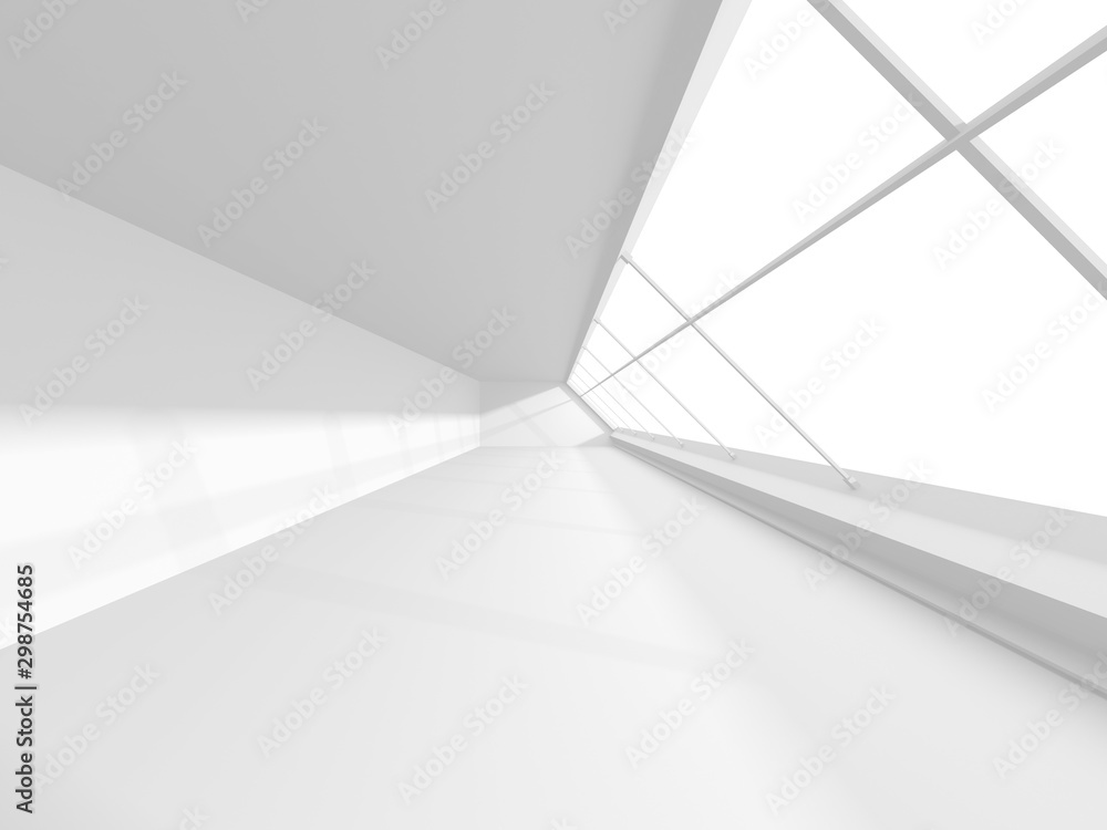 Futuristic White Architecture Design Background