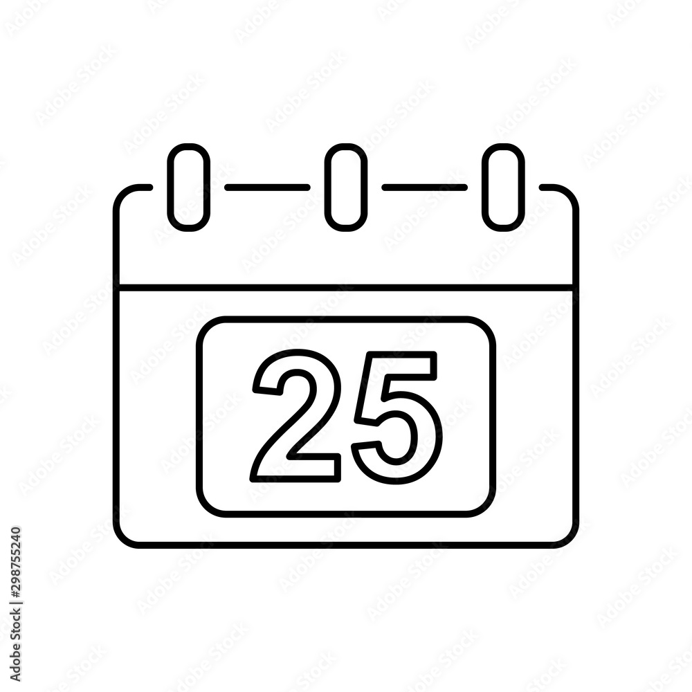 Winter calendar icon. Simple line, outline vector of Christmas icons for ui and ux, website or mobile application Winter calendar icon. Simple line, outline vector of Christmas icons for ui and ux, website or mobile application