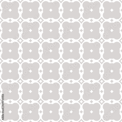 Vector seamless geometric ornament grid pattern. Abstract silver background