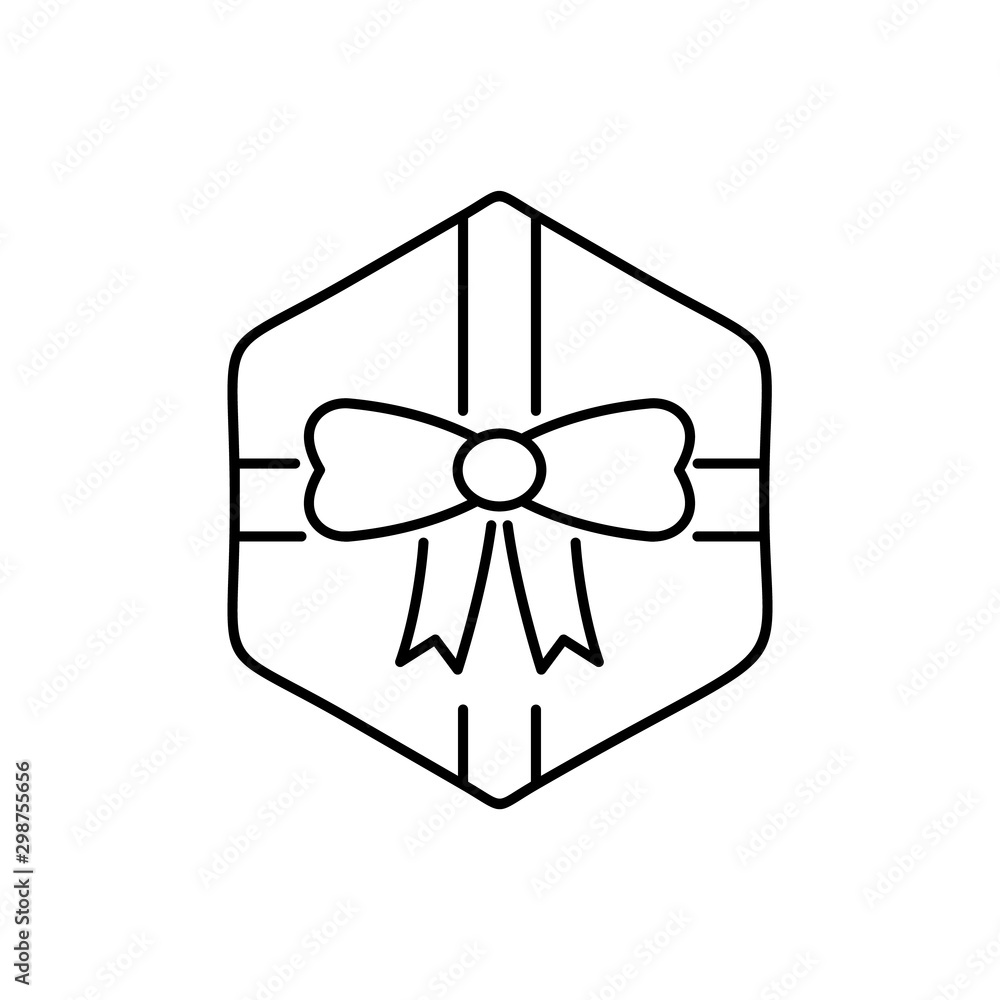 Winter gift icon. Simple line, outline vector of Christmas icons for ui and ux, website or mobile application Winter gift icon. Simple line, outline vector of Christmas icons for ui and ux, website or mobile application