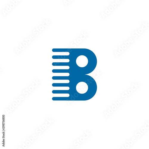 B letter initial icon logo design © dimensi design