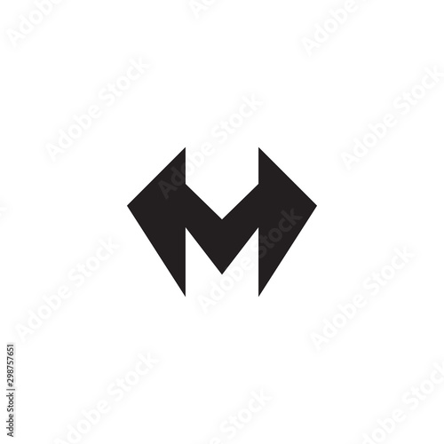 Free Download M letter initial icon logo design vector template - GFXLoad