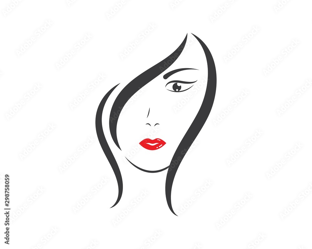 beauty face woman vector illustration template beauty face woman vector illustration template