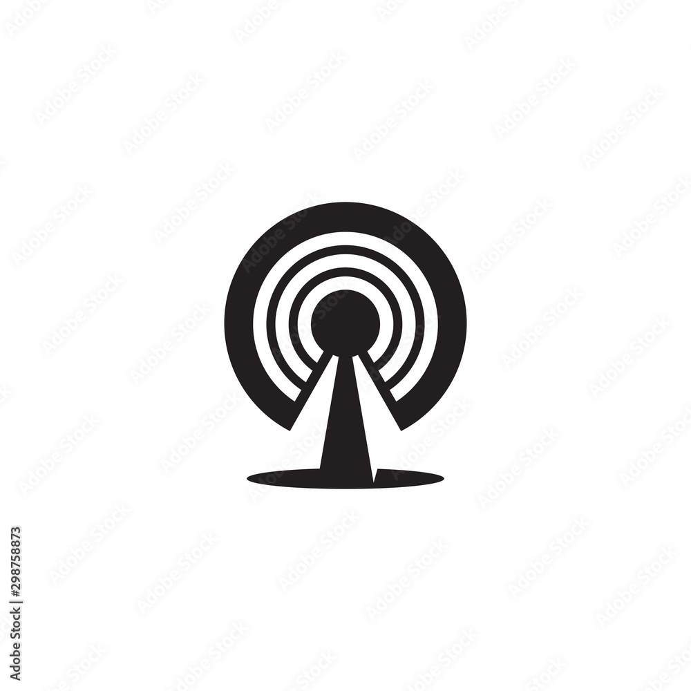 Signal wave icon logo design vector illustration template Signal wave icon logo design vector illustration template