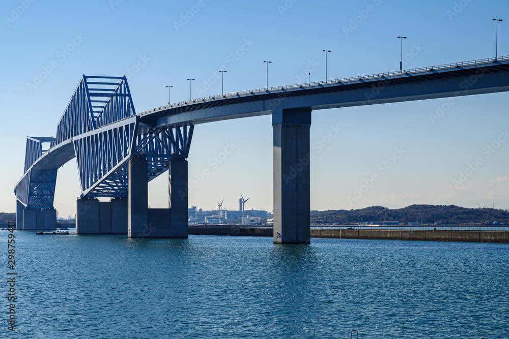 高架橋と自動車道