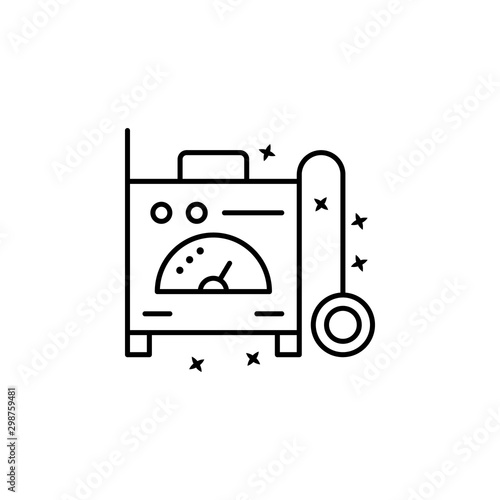 Dosimeter nuclear machine icon. Simple line outline vector of nuclear energy icons for ui and ux website or mobile application