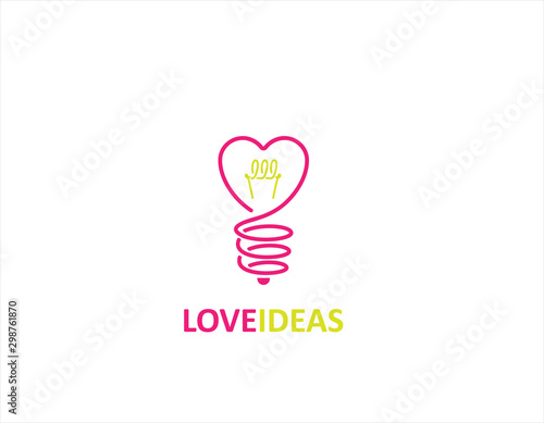 Love ideas lamps logo design