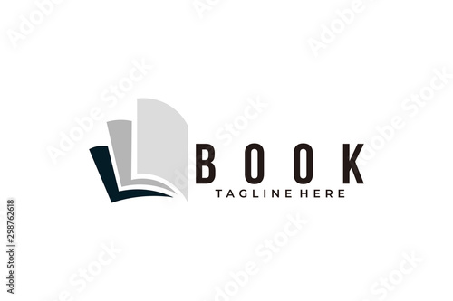 book logo icon vector isolated