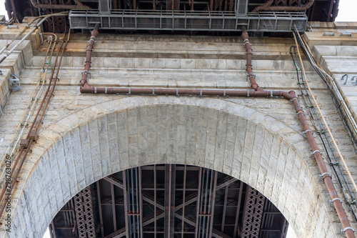 Underside of a bridge