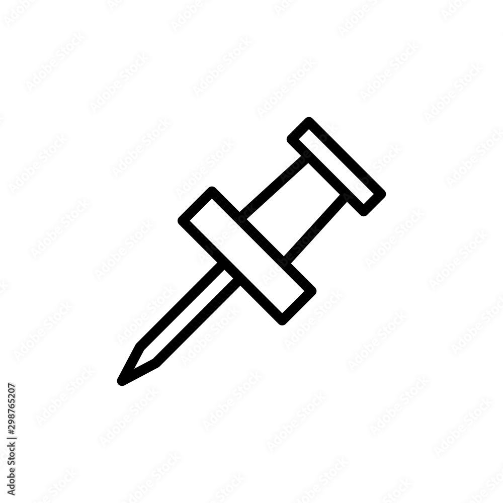 Push pin, thumbtack icon Push pin, thumbtack icon