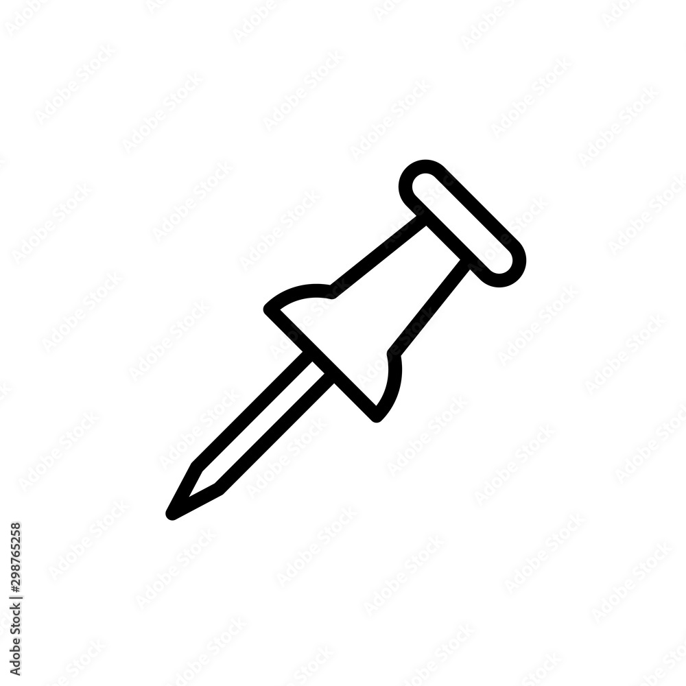 Push pin, thumbtack icon Push pin, thumbtack icon