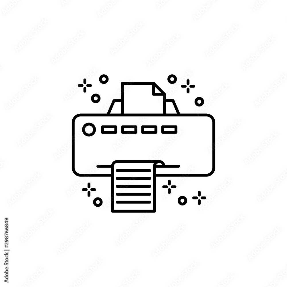 Computer printer paper icon. Element of computer icon Computer printer paper icon. Element of computer icon
