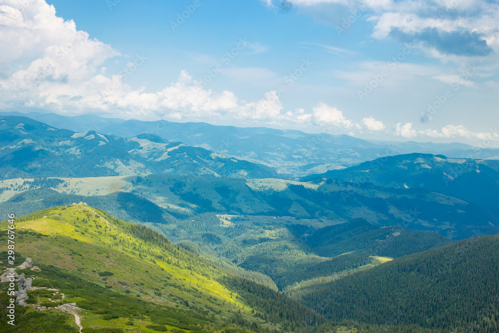 Beautiful View in Carpathian Mountains. Ukraine
