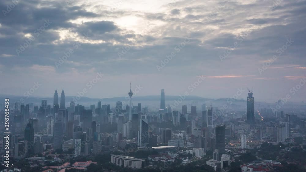 Aerial Time Lapse - Sunrise at Kuala Lumpur Aerial Time Lapse - Sunrise at Kuala Lumpur