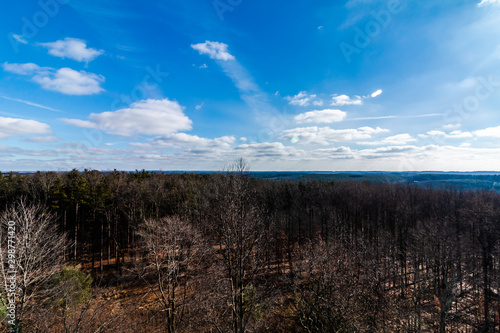 landscape with blue sky and clouds