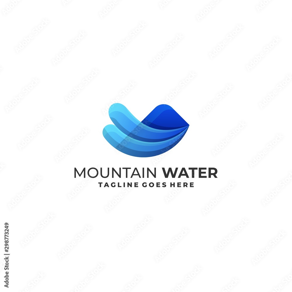 Natural mountain Water Template Design Vector. Natural mountain Water Template Design Vector.