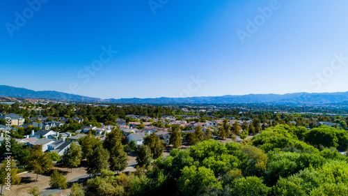 Los Angeles Suburb- Santa Clarita Aerial View photo
