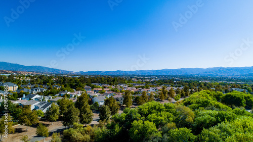 Los Angeles Suburb- Santa Clarita Aerial View