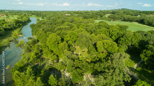  Flowing Texas Creek Aerial-Hill Country Creek