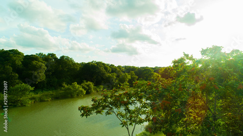  Flowing Texas Creek Aerial-Hill Country Creek
