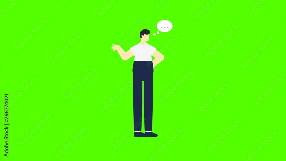 Flat Character Talking Bubble Flat Character Talking Bubble