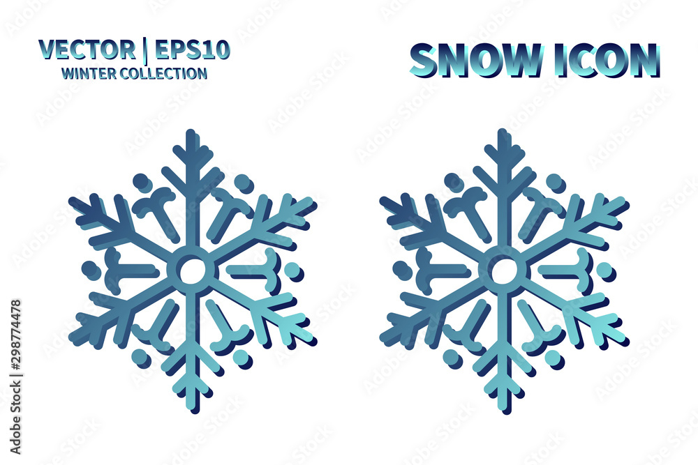 Snowflake vector icon set. Christmas and winter snow flake element collection. Isolated flat new year holiday decoration illustration template. Cold weather object design silhouette symbol Snowflake vector icon set. Christmas and winter snow flake element collection. Isolated flat new year holiday decoration illustration template. Cold weather object design silhouette symbol