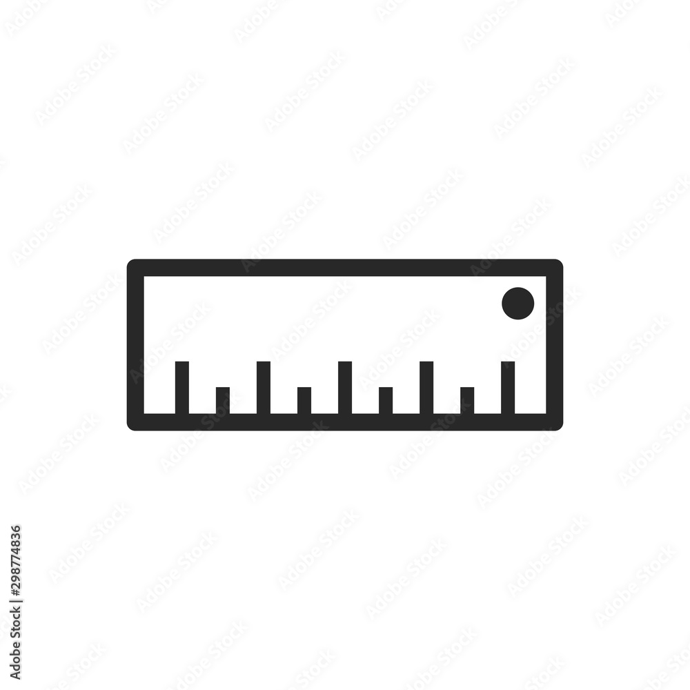Ruler icon vector symbol isolated illustration EPS 10